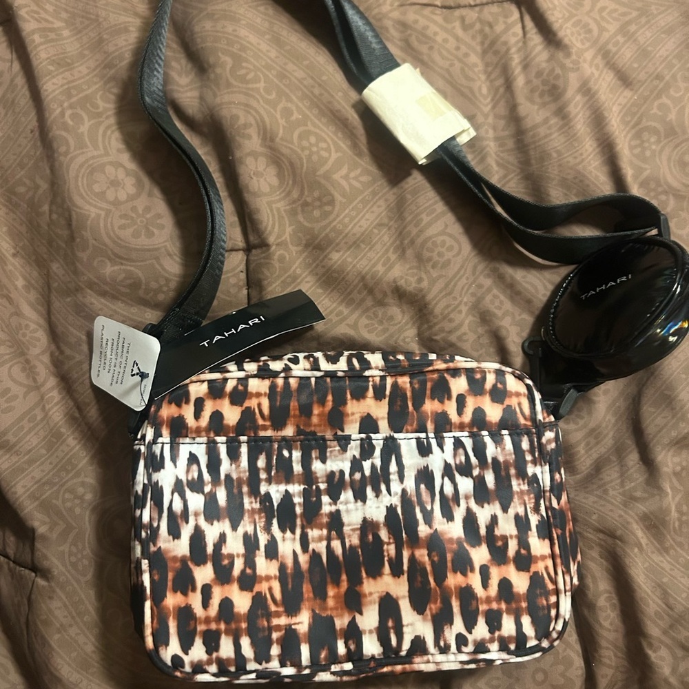 Tahari Leopard Print Crossbody Bag